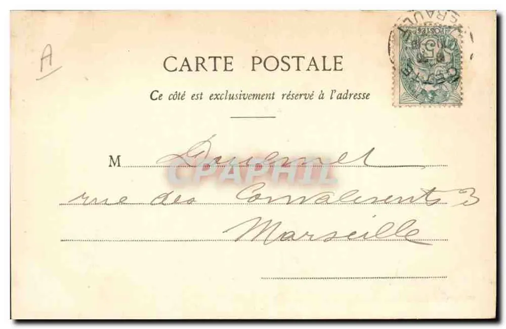 CETTE. - Sémaphore de Cetée - Castelo J. Mathieu-Dauphin - Galerias Colloïdes - Verso