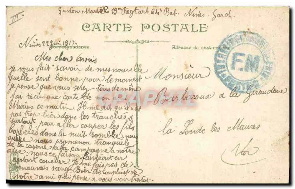 Artillerie — Trompetten — Verlag Trompetton, n° 3723 - Rückseite