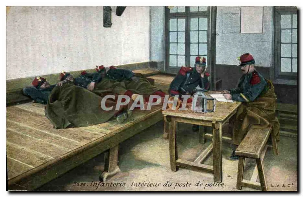 Infanterie — Innenansicht der Polizeistation — LV.&C° n°3598 - Vorderseite