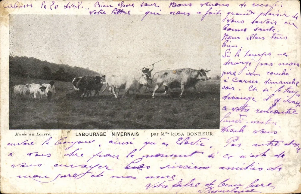 Labourage nivernais — Museu do Louvre — por Mme Kosa Bonheur - Frente