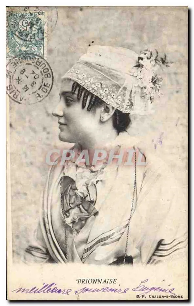 Brionnaise Eugénie — Portret młodej kobiety — B. F. Chalon-sur-Saône - Awers