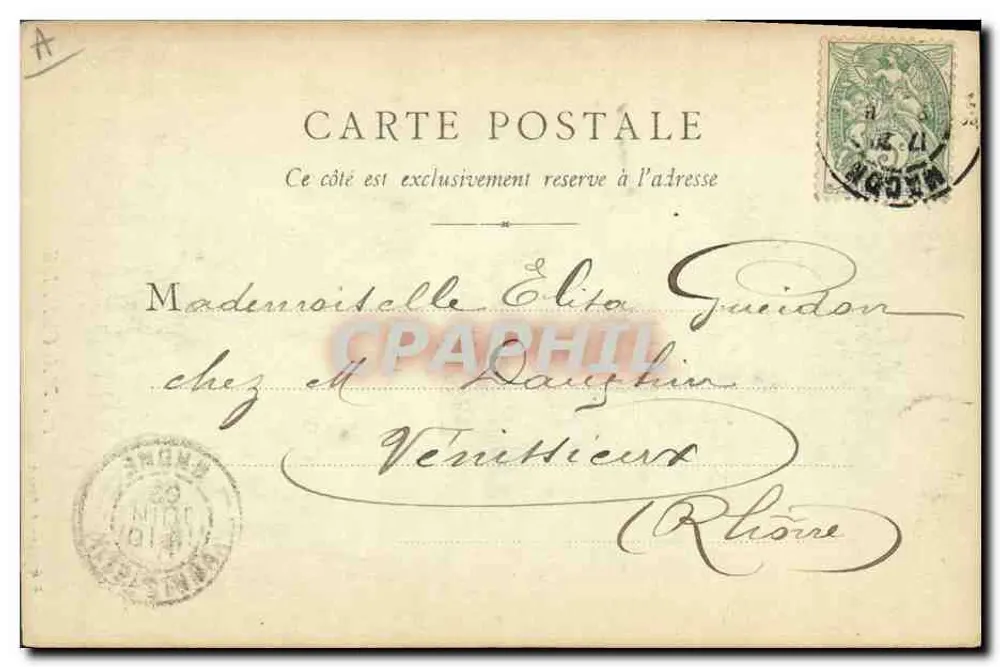 Kobieta w stroju tradycyjnym — Maconnais — B F Chalon-Saône, n°27 - Rewers