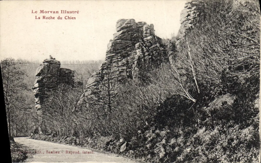 La Roche du Chien — Le Morvan Illustré — editor Sawlieu - Frente