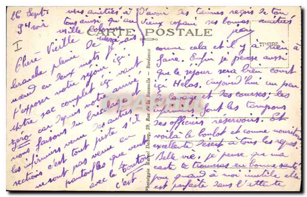 Militärstützpunkt SOUGE (Gironde) — Das Wasserwerk — M. D. Nr. 67 - Rückseite