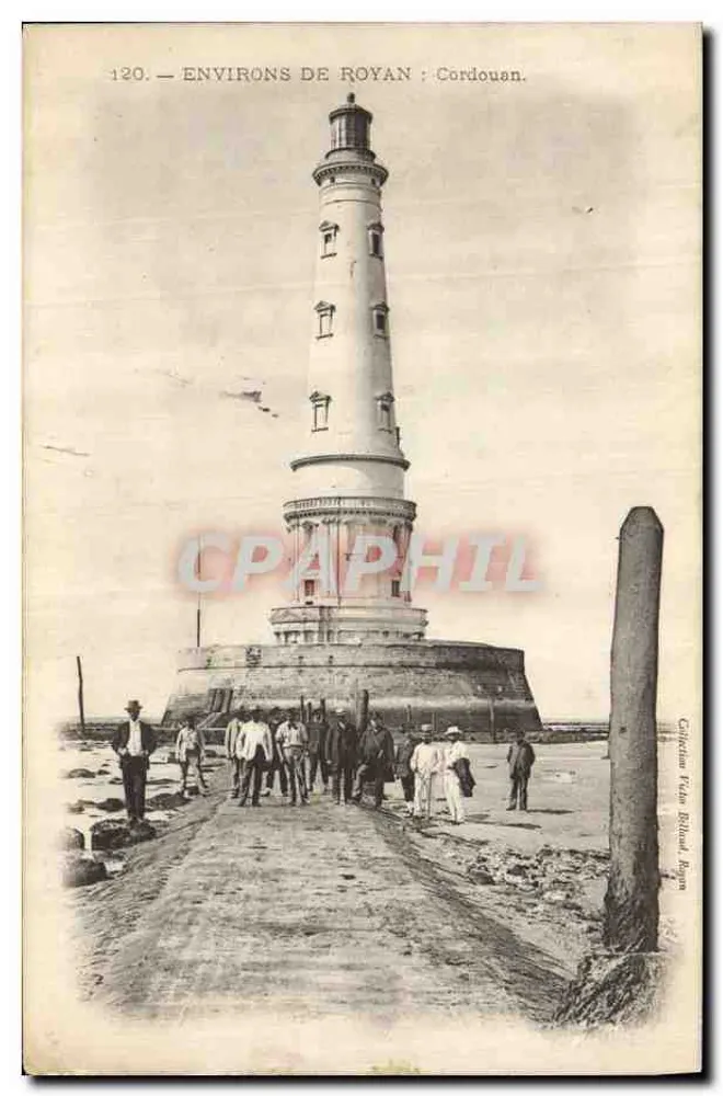 Farol de Cordouen — Arredores de Royan — Coleção F. Ribal Bagan, n°120 - Frente