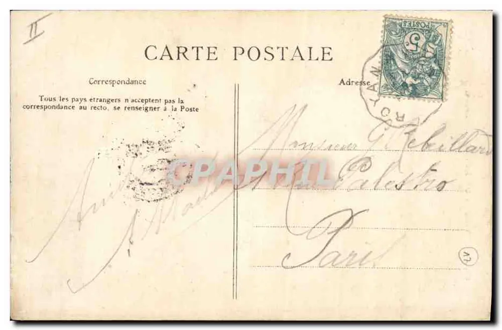 Farol de Cordouen — Arredores de Royan — Coleção F. Ribal Bagan, n°120 - Verso