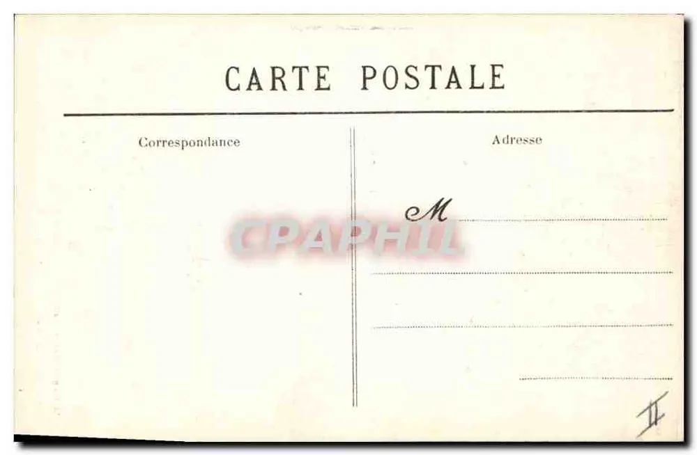Penmarc'h — O Farol de Eckmühl — Coleção Villard, Quimper, n° 274 - Verso