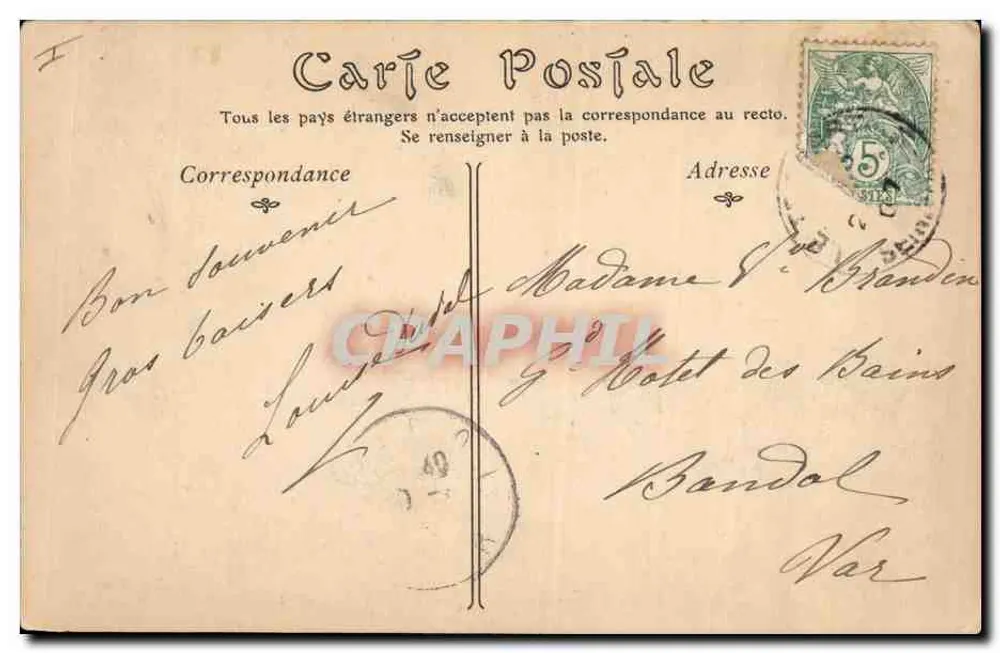 Le Tréport — Die Mole an einem Sturmtag — ND Phot, Nr. 9 - Rückseite