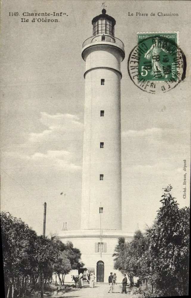 O Farol de Chassiron — Ilha de Oléron — Cliché Braun, depositado - Frente