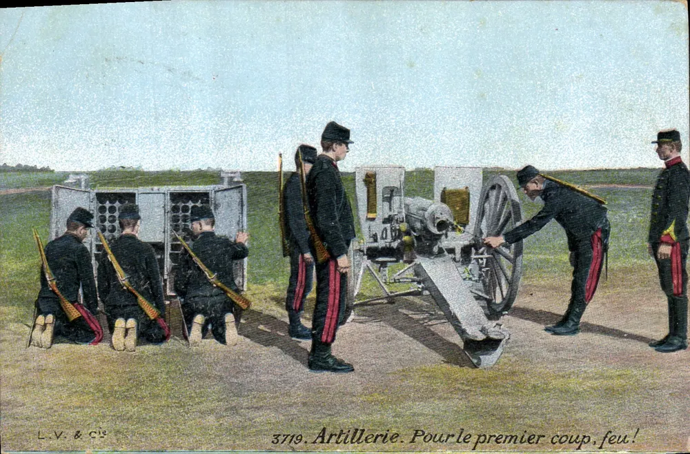 Artillerie. Für den ersten Schuss, Feuer! — L.V. & Cie, n° 3719 - Vorderseite