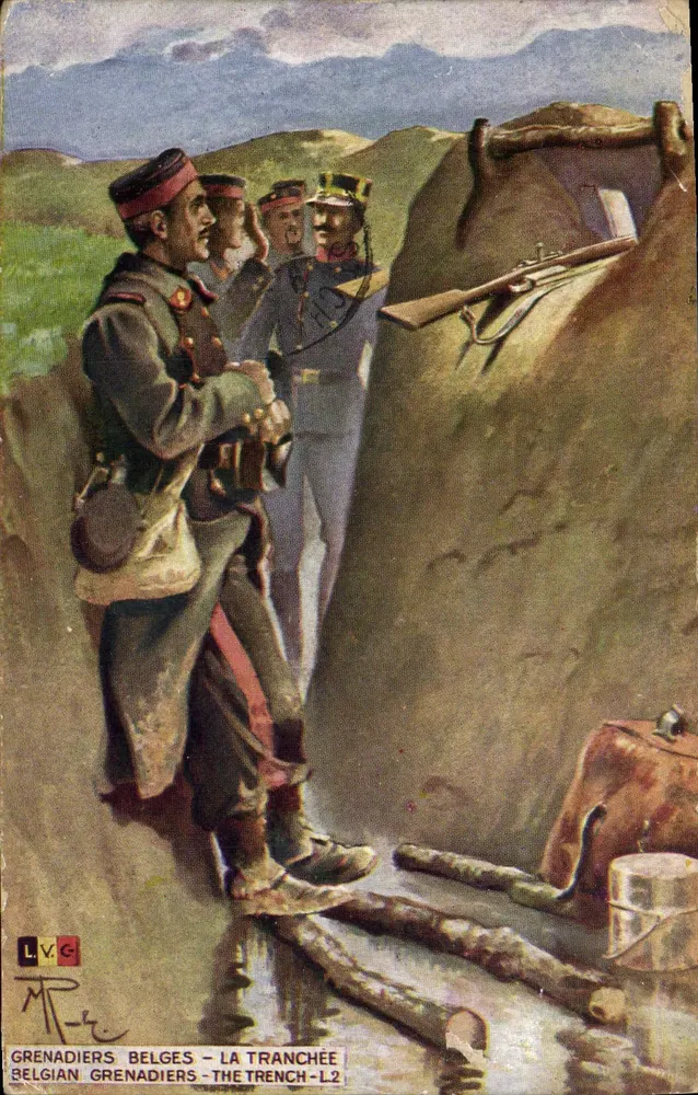 Grenadiers belgi — La trincea — L.V.C. — L.2 - Recto