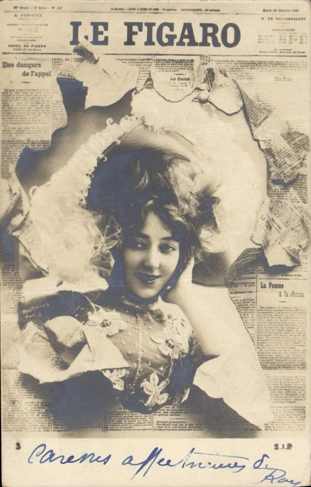 Frau beim Jagen — I.E. FIGARO — S.I.P. Paris - Vorderseite