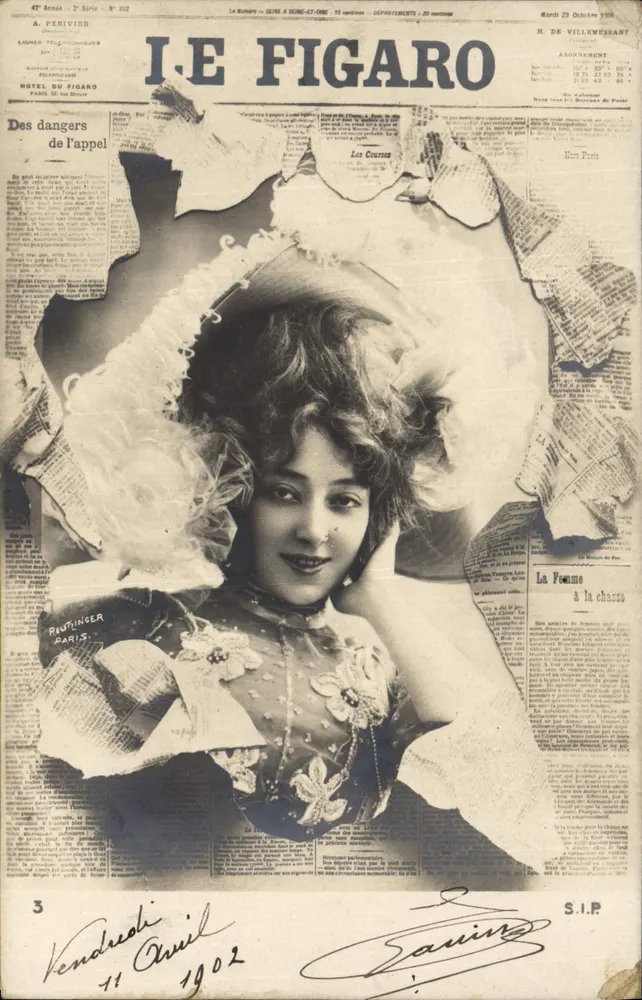 Frau beim Jagen — I.E. FIGARO — A. PERIVIER, 3. Serie, Nr. 302 - Vorderseite