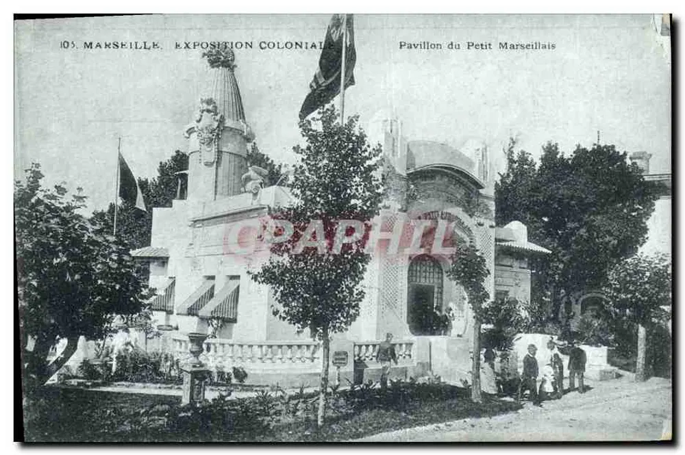 Marseille — Kolonialausstellung 1930 — Pavillon du Petit Marseillais - Vorderseite