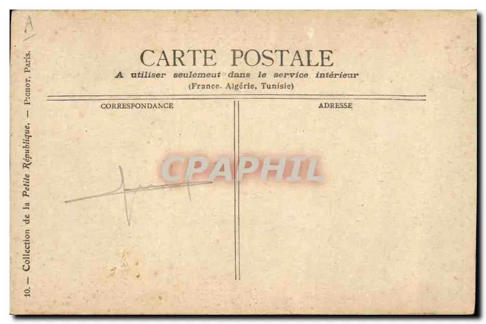 La Rue Réaumur, Nr. 111 la Petite République — Paris — Sammlung la Petite République, n°10 - Rückseite