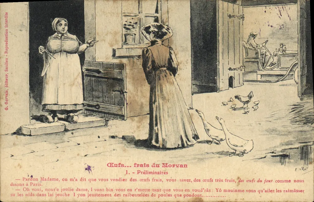 Frische Eier aus dem Morvan — Vorwort — G. Gervais, Verlag, Saulieu - Vorderseite