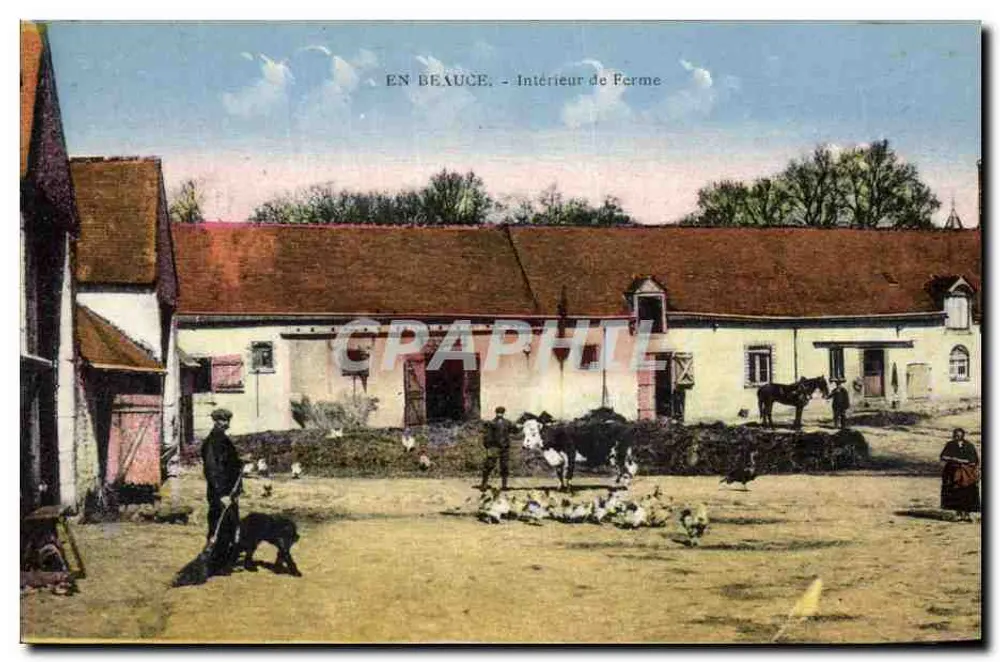 Na Beauce — Interior de Fazenda — L. Leormand, Orléans - Frente