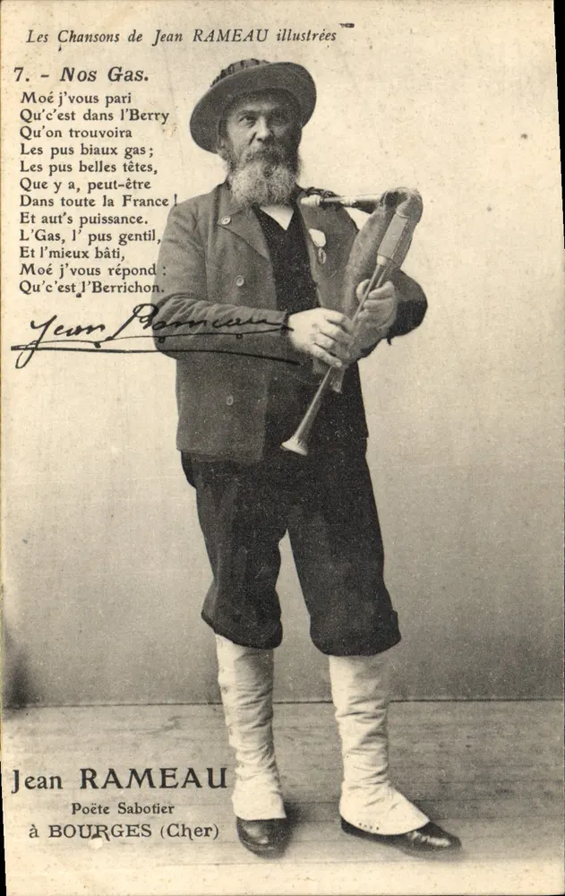 Jean RAMEAU — Dichter Schuhmacher in BOURGES (Cher) — Illustrierte Lieder von Jean RAMEAU, Nr. 7 - Vorderseite