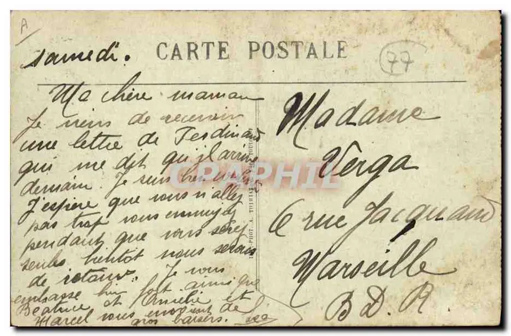 La Ferté-Gaucher — Avenue de la Gare — Édition Coffinet - Rückseite
