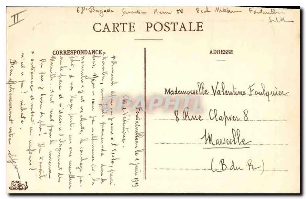 Wald von Fontainebleau — Le Tharamond — Serie 46, Verlag nicht sichtbar - Rückseite