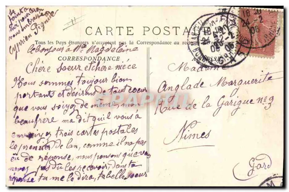 Marseille - O Farol de Santa Maria — Fototipia E. Favore Marseille, n°79 - Verso