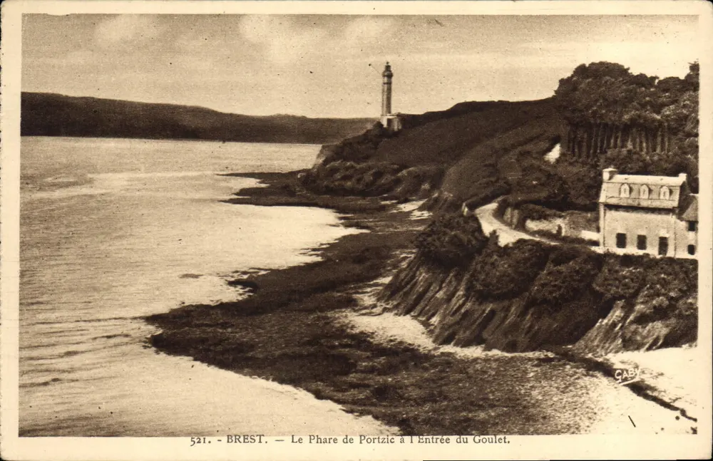 Brest — Der Leuchtturm Portzic am Eingang zum Goulet — Gaby - Vorderseite