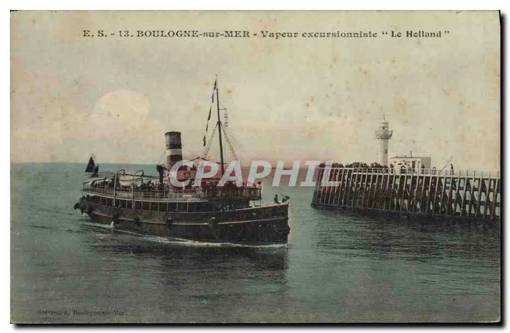 Boulogne-sur-Mer — Excursionsschiff "Le Holland" — Stevenerd, Boulogne-sur-Mer - Vorderseite