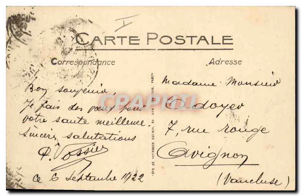 Dieppe — Abfahrt des Postdienstes nach England — LL. — Nr. 267 - Rückseite