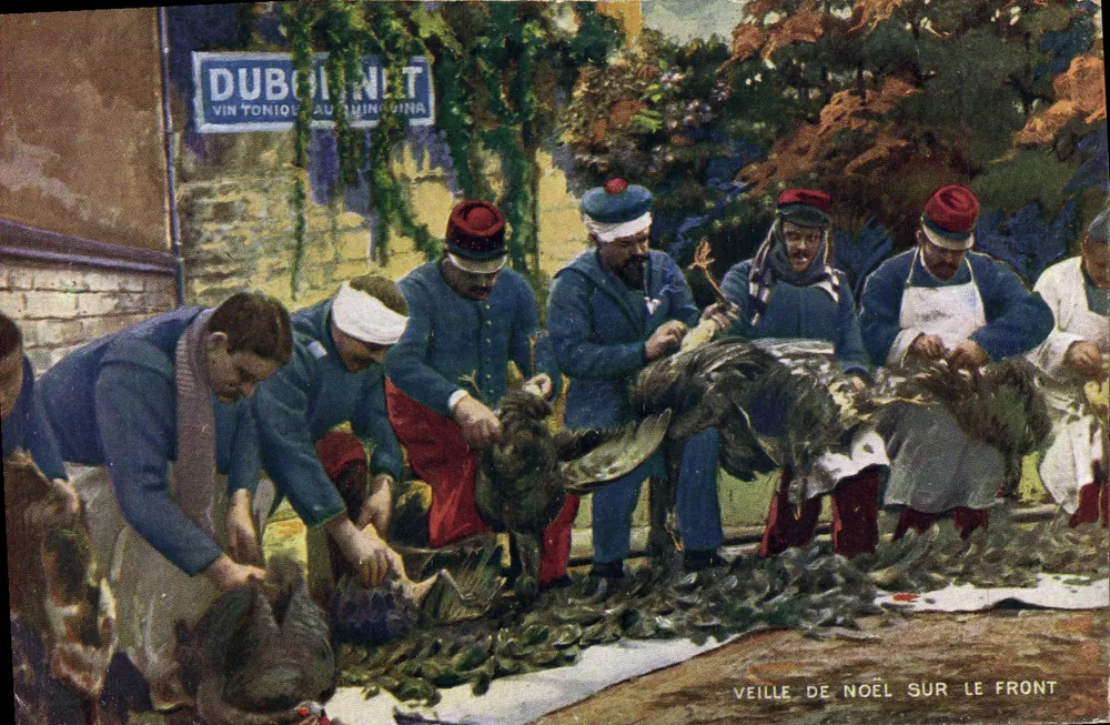 Víspera de Navidad en el frente — Dubonnet Vin Tonique al Chinino — Colección Dubonnet - Anverso