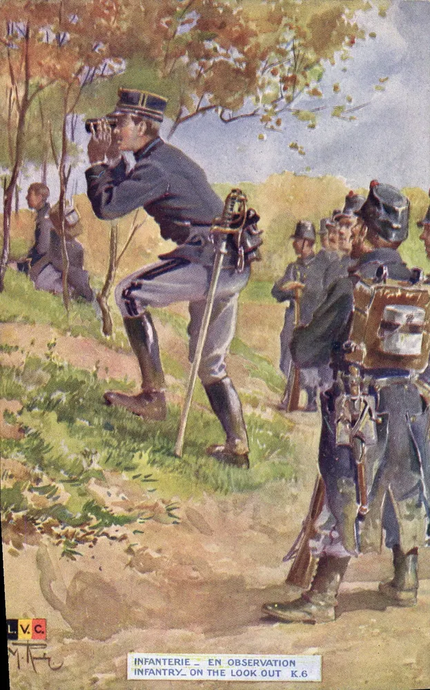 Infanteria - Em Observação — Infantry on the Look Out — L.V.C. K.6 - Frente