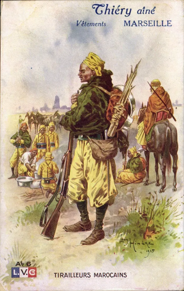 Tirailleurs Marocanos — Série A-6 — L.V.C. — Leon Hinarez 1915 - Frente