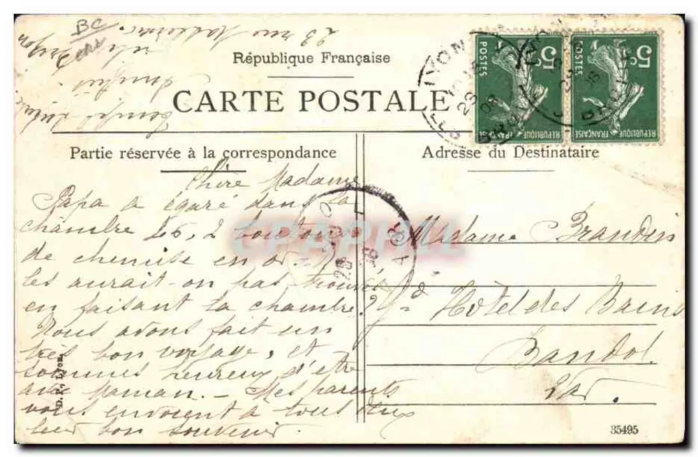 Place de la Concorde — Kolonne Vendôme — L'Écho de Paris, Verlag auf der Karte gedruckt - Rückseite