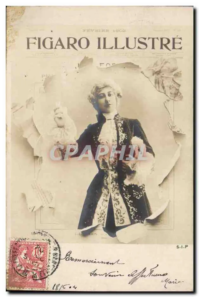 Thema: Frau in historischem Kleid — Figaro Illustré Februar 1902 — S.I.P. - Vorderseite