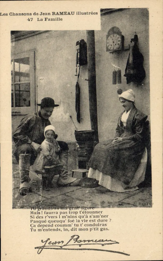 Die Familie — Die Lieder von Jean RAMEAU illustriert, Nr. 47 — Verlag J. RAMEAU - Vorderseite