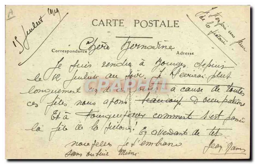 La Charibaude — As Canções de Jean RAMEAU ilustradas — Edit. J. Rameau n°39 - Verso