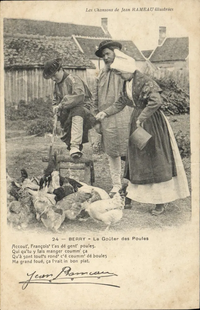 Berry — Das Hühnerfüttern — Illustrierte Lieder von Jean RAMEAU - Vorderseite