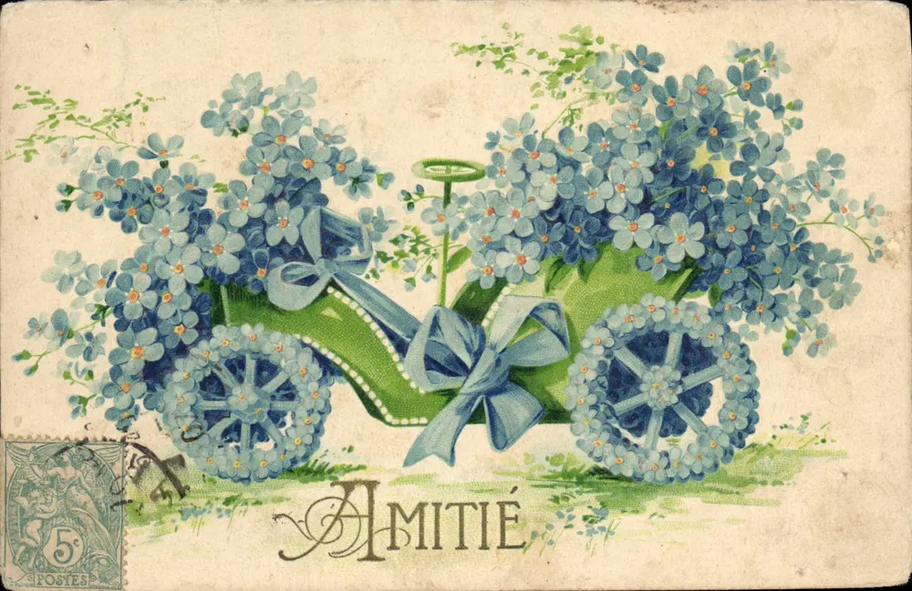 Automobile decorata con fiori — Amicizia — Editore non visibile - Recto