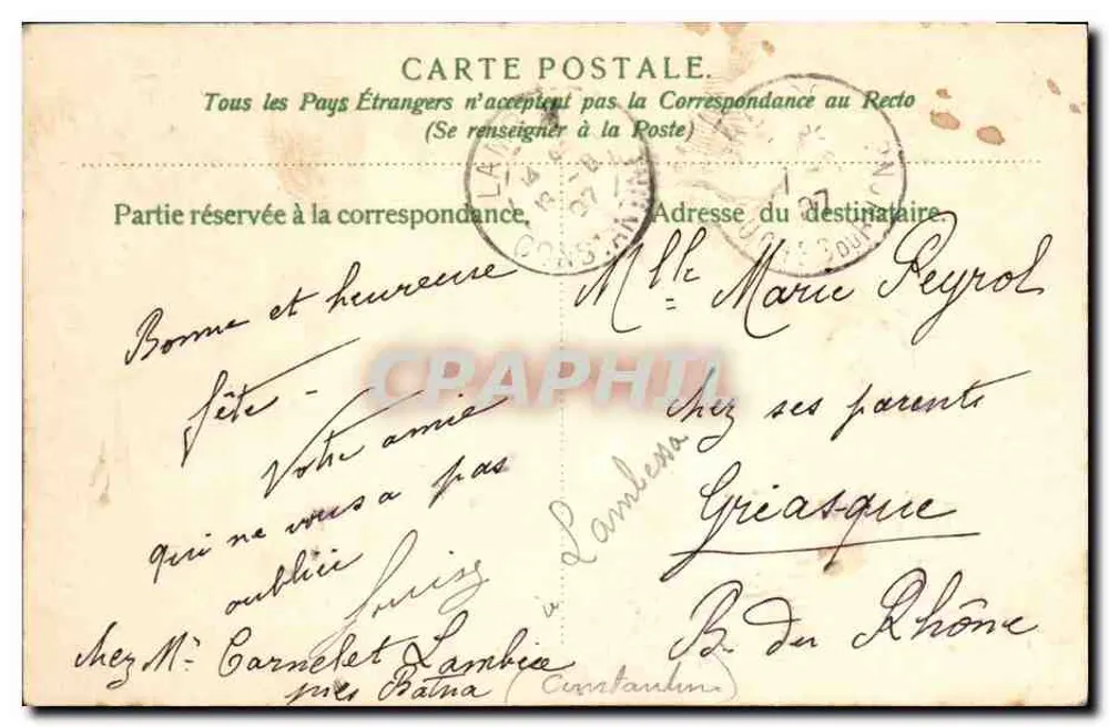 Roses — O amor faz acreditar... e Sonhar — República Francesa - Verso