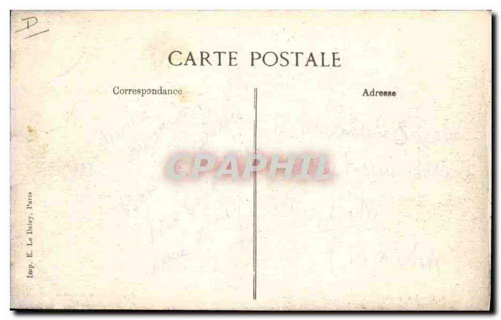 A Colheita — série 'A Vida na Champagne' — depositado, editor E. Le Deley, Paris - Verso