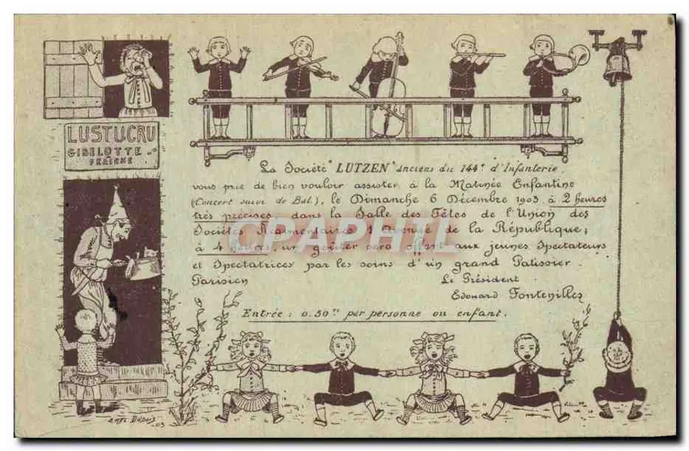 Weihnachtsveranstaltung — Gesellschaft LUTZEN — Paris — Verlag GILLOTTE - Vorderseite