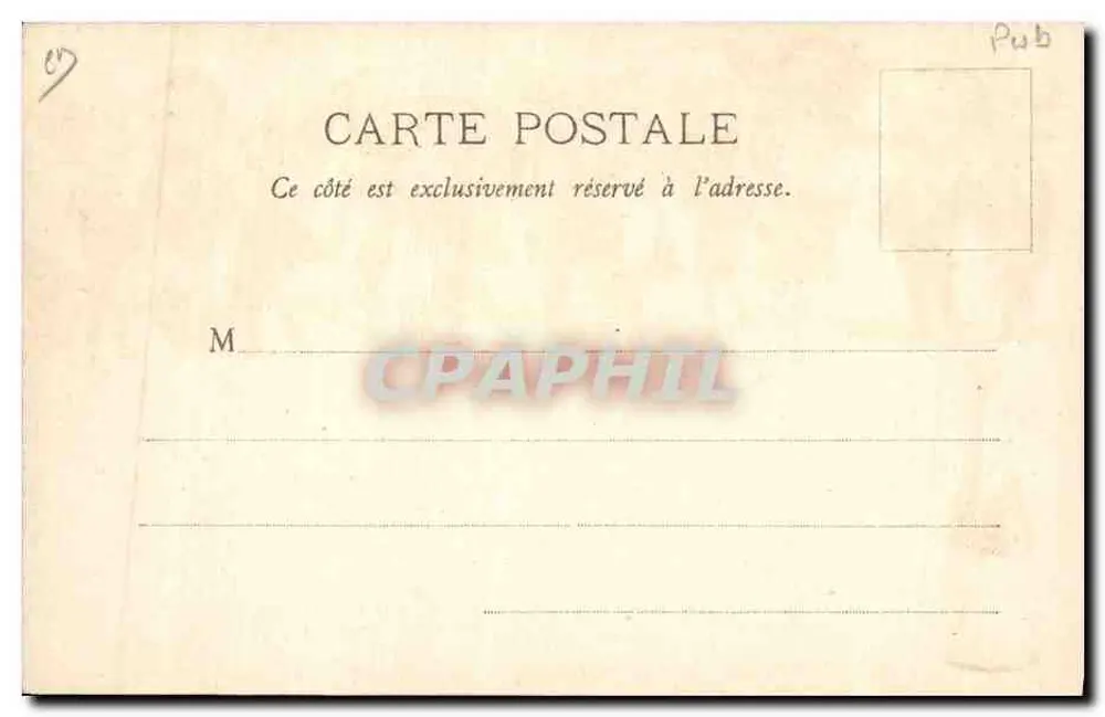 Karikatur der Verwalter des Mont Pilat — Verwaltung der Mineralquellen des Mont Pilat, in Péhussin, Loire - Rückseite