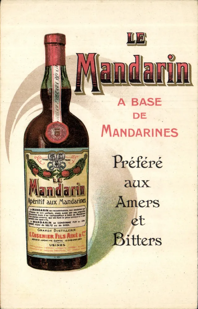 Der Mandarin — Apéritif aus Mandarinen — Cusenier Fils Aîné & Cie - Vorderseite