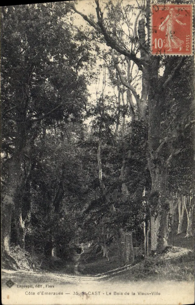 Der Wald der Altstadt — Saint-Cast — Küste von Émeraude — Verlag Legoupil, Fliers - Vorderseite