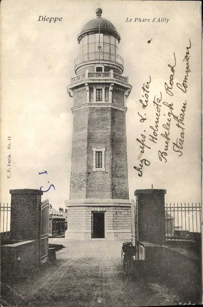 Dieppe — O Farol de Ailly — V.P. Paris, No. 13 - Frente