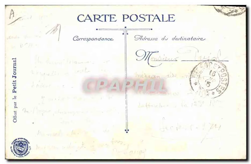 Castelnau, Joffre, Pau — drei französische Generale — Verlag L.V.C. Nr. F4 - Rückseite