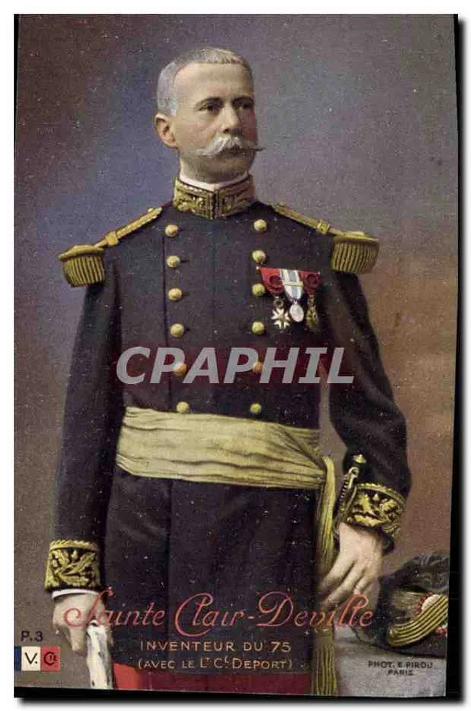 Sainte Clair-Deville — Erfinder des 75 (mit C. Deport) — Foto. E. Pirdou, Paris - Vorderseite