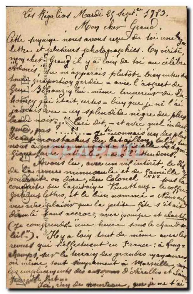 Soldados em emboscada — cena de guerra — edição Paris, n° 108 - Verso