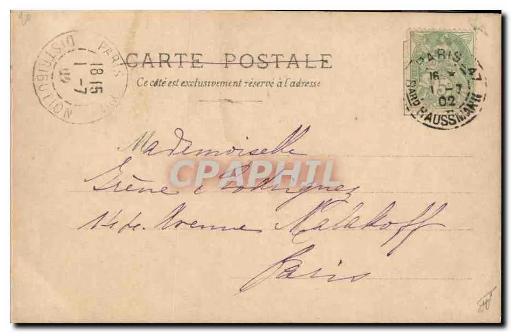 Retrato de mulher — jornal La République — editor Reutlinger, Paris - Verso