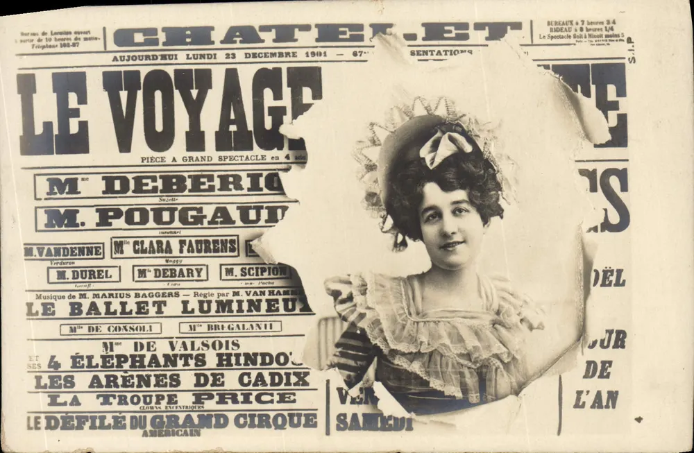 Thema: Plakat für eine Vorstellung im Zirkus — Châtelet und Sentation — 23. Dezember 1904 - Vorderseite