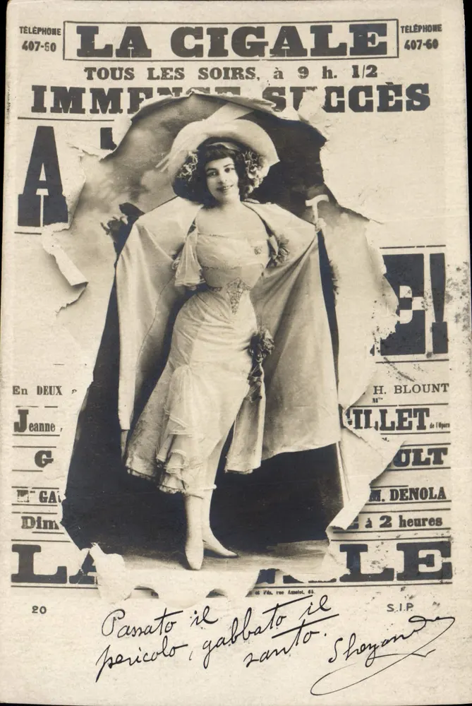 Espectáculo La Cigale — Jeanne G. — Editor H. Blount - Frente